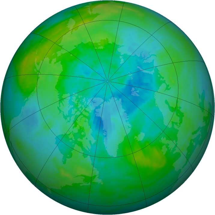 Arctic ozone map for 10 September 1981